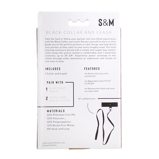 Sportsheets Leash and Collar - Black