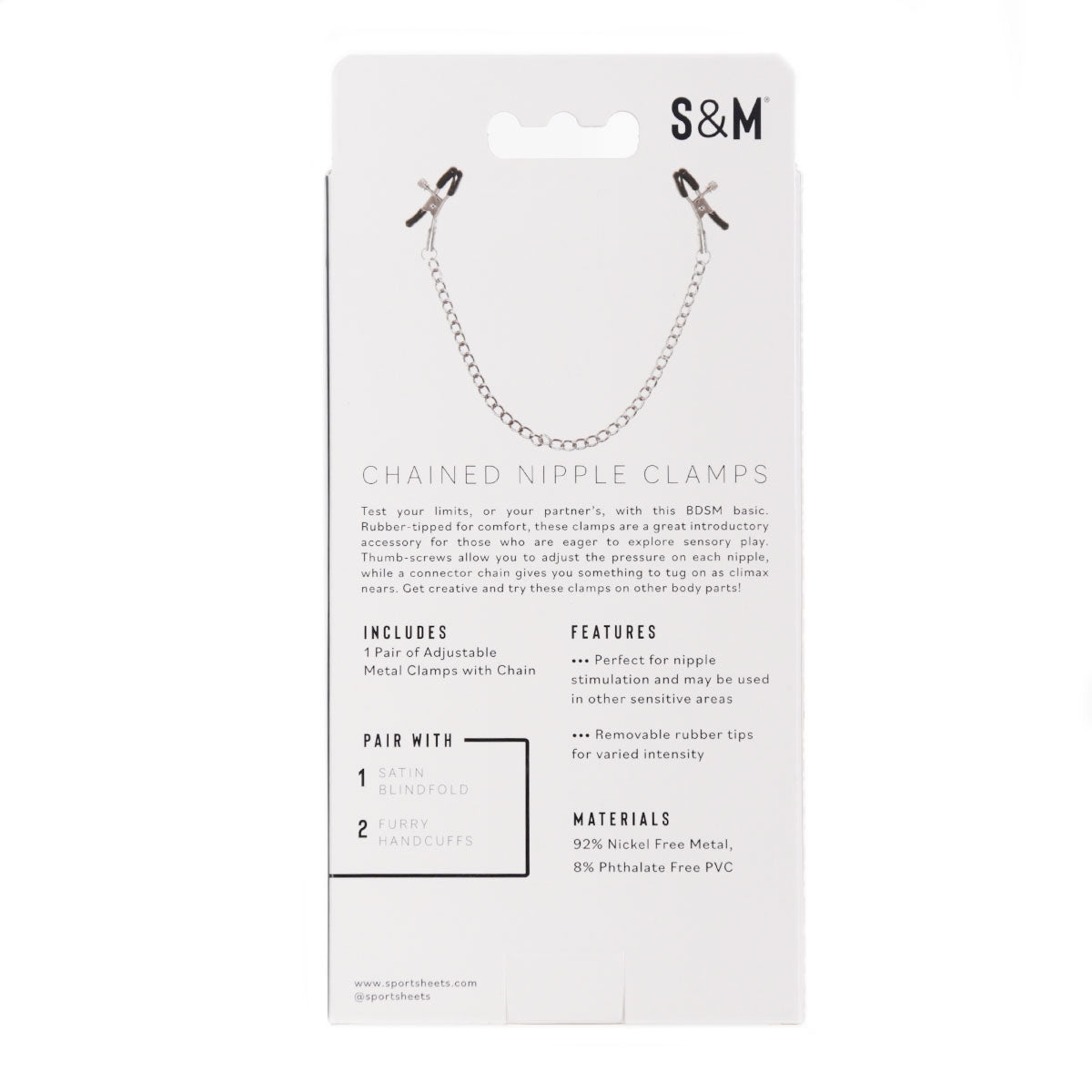 SportSheets Sex & Mischief Chained Nipple Clamps