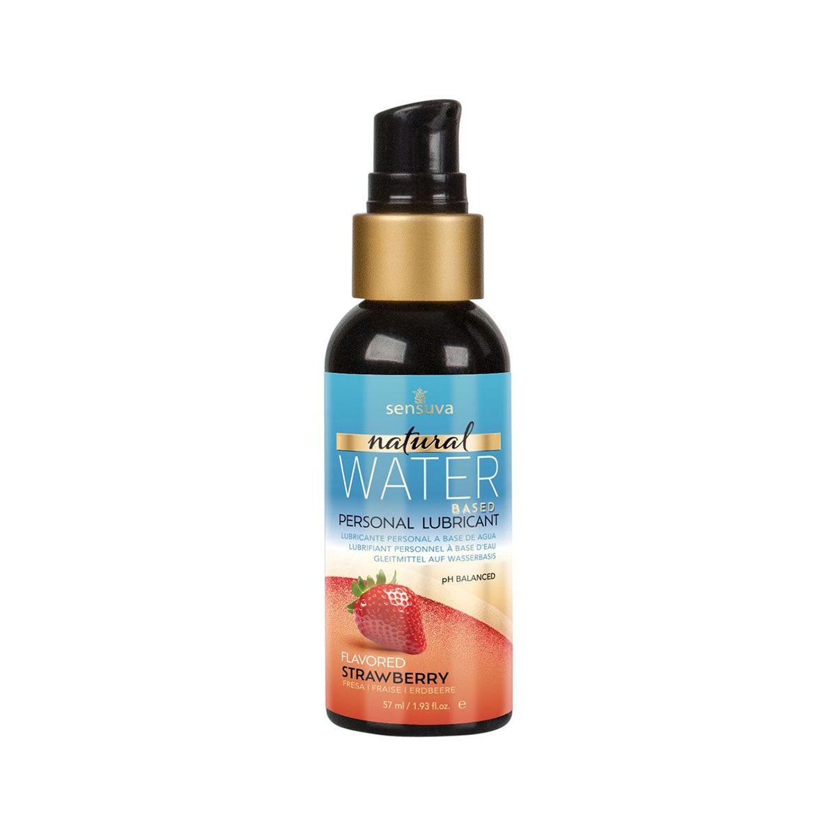 Sensuva Natural Water-Based – Flavoured Personal Moisturizer - 1.9 oz - Strawberry