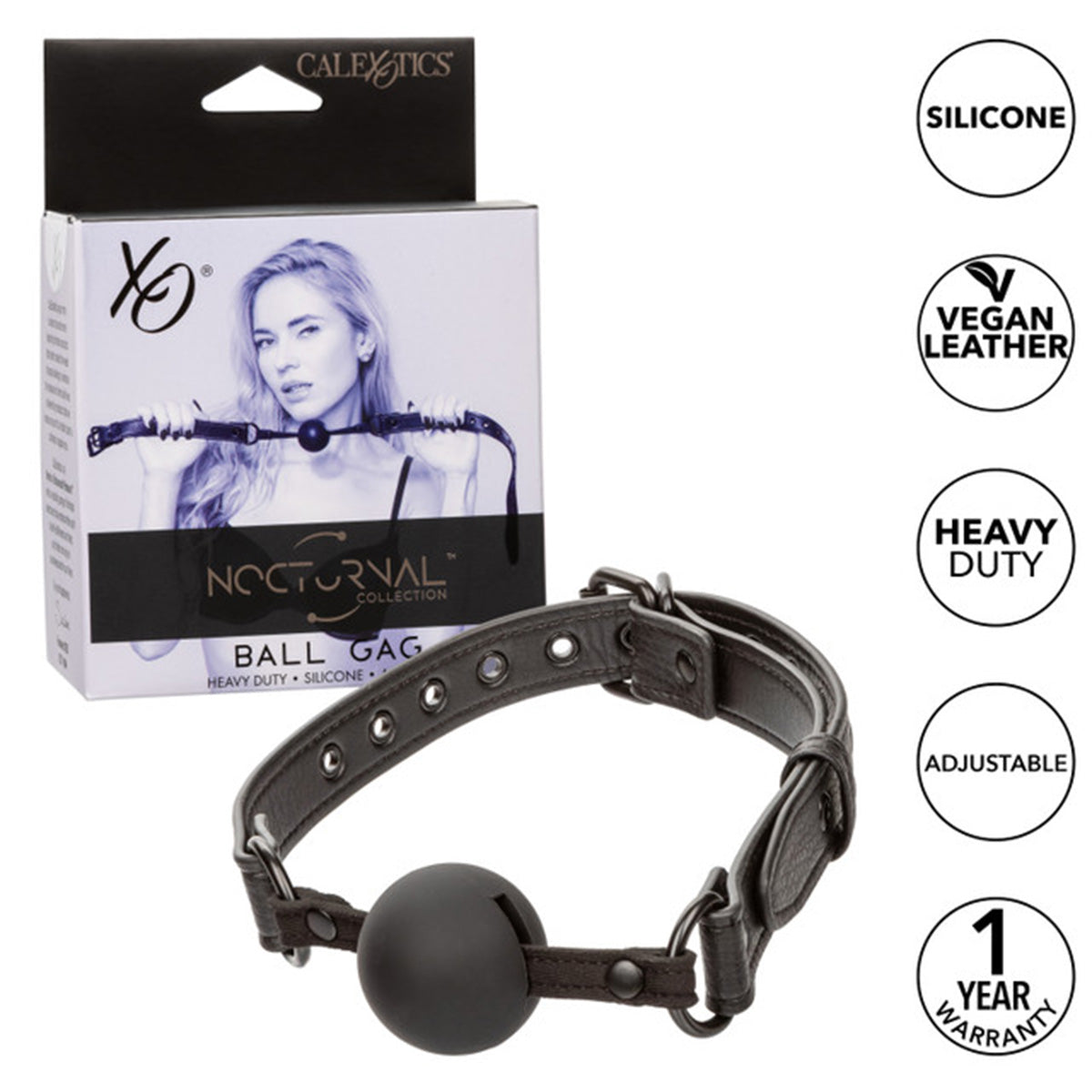 CalExotics® Nocturnal Collection Ball Gag- Black