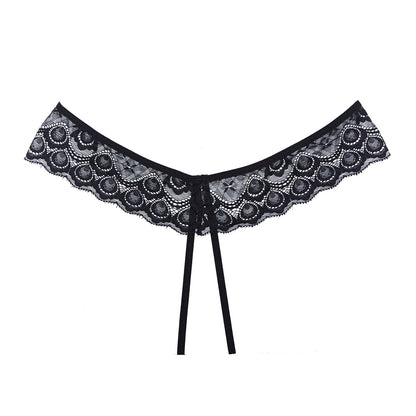 Adore by Allure Foreplay Crotchless Panty - Black