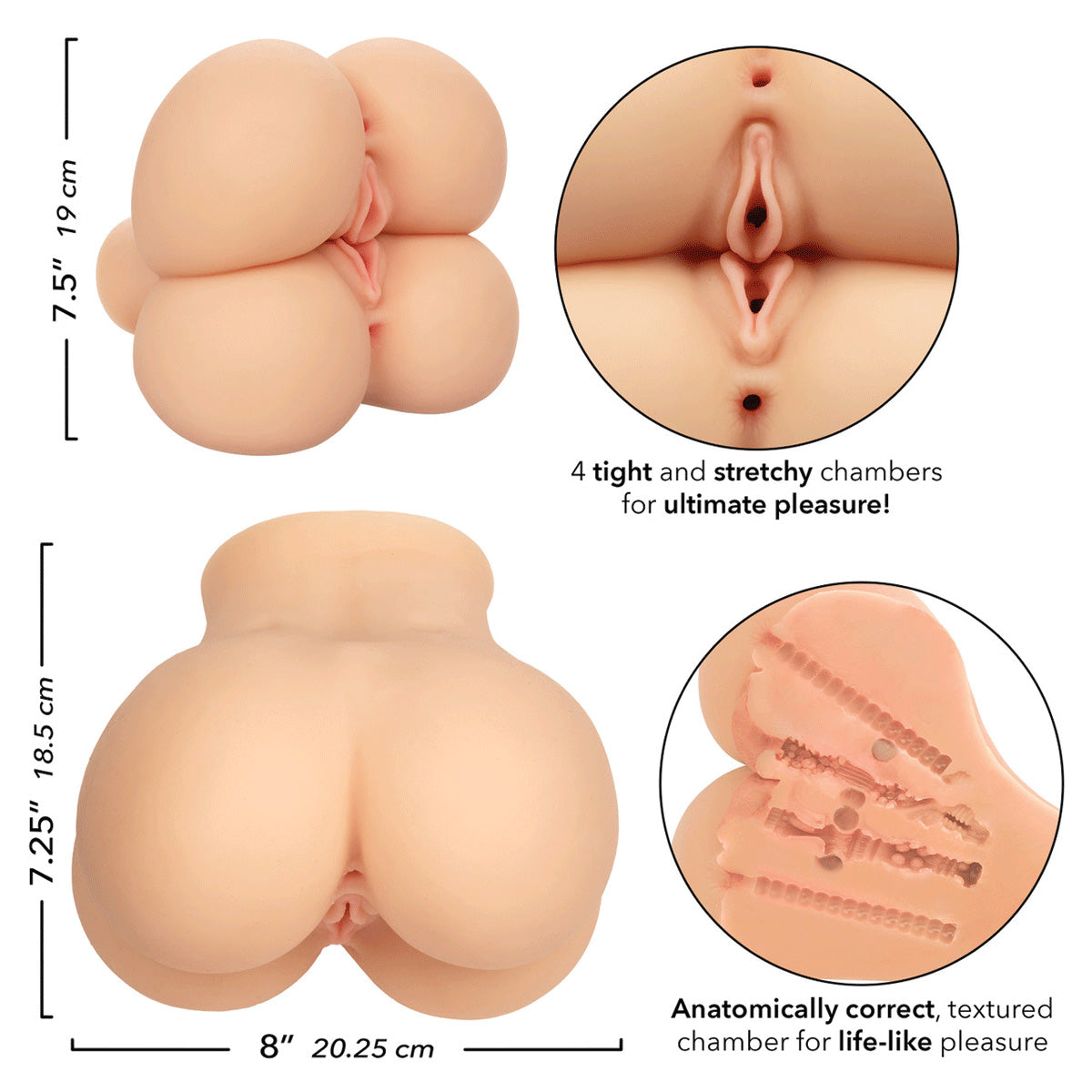 CalExotics® Stroke It Double Fuck - Ivory