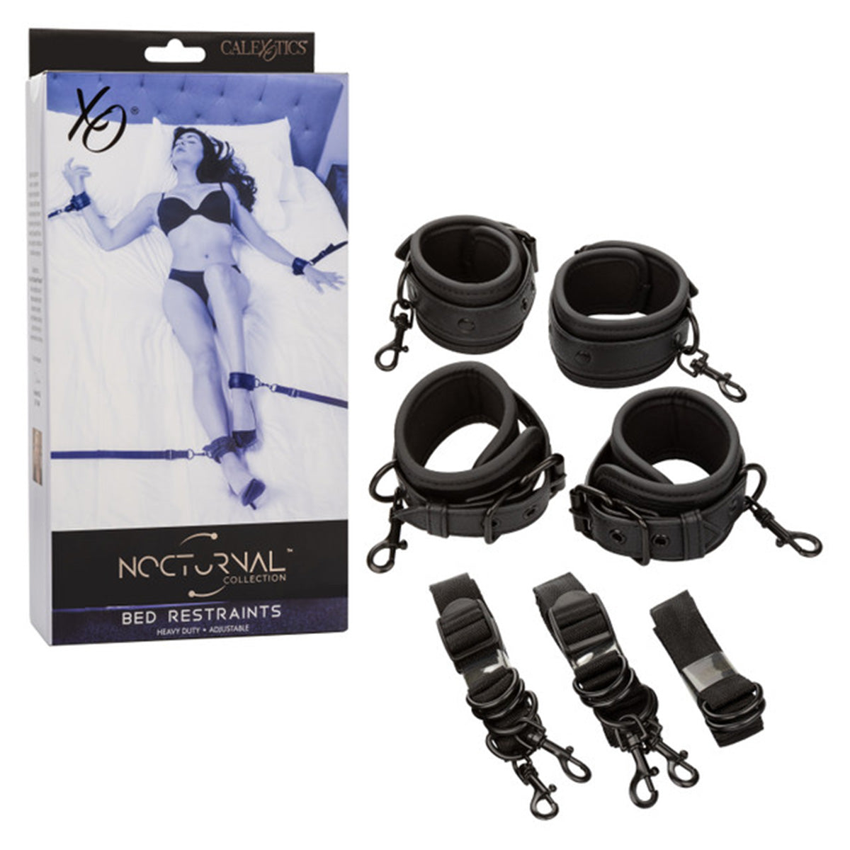 CalExotics® Nocturnal Collection Bed Restraints - Black