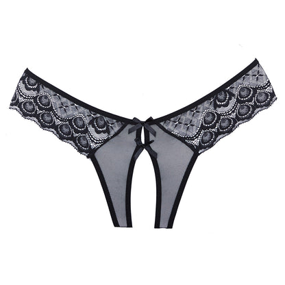 Adore by Allure Foreplay Crotchless Panty - Black