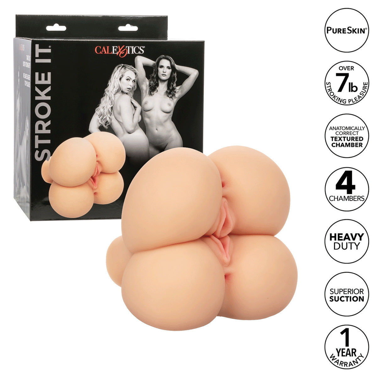 CalExotics® Stroke It Double Fuck - Ivory