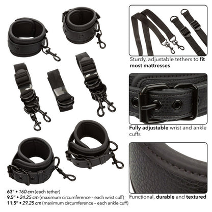 CalExotics® Nocturnal Collection Bed Restraints - Black