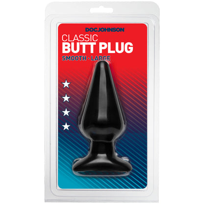 Doc Johnson Classic Butt Plug – Smooth Large – Black