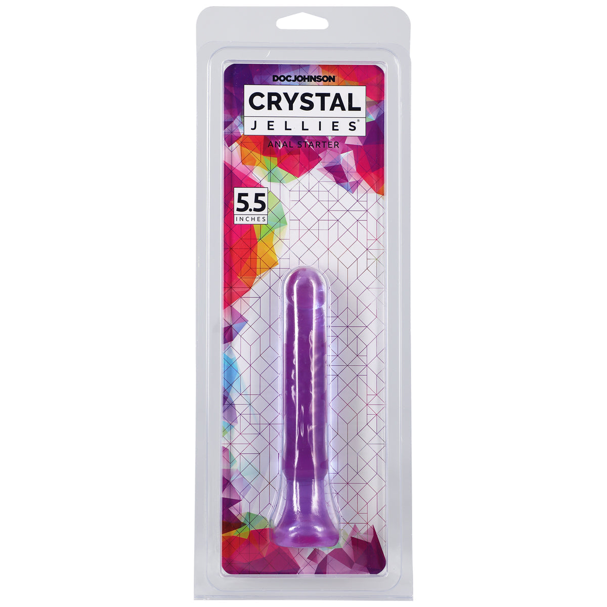 Doc Johnson Crystal Jellies – 5.5 Inch Anal Dildo – Purple