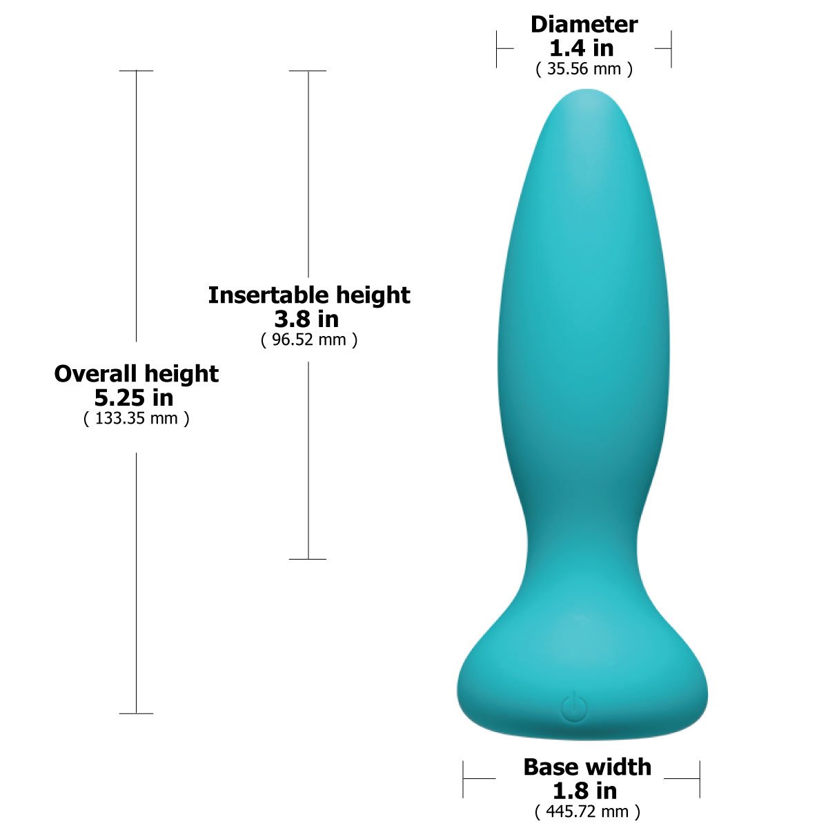 Doc Johnson A Play Adventurous VIBE – Silicone Vibrating Butt Plug with Remote – Teal