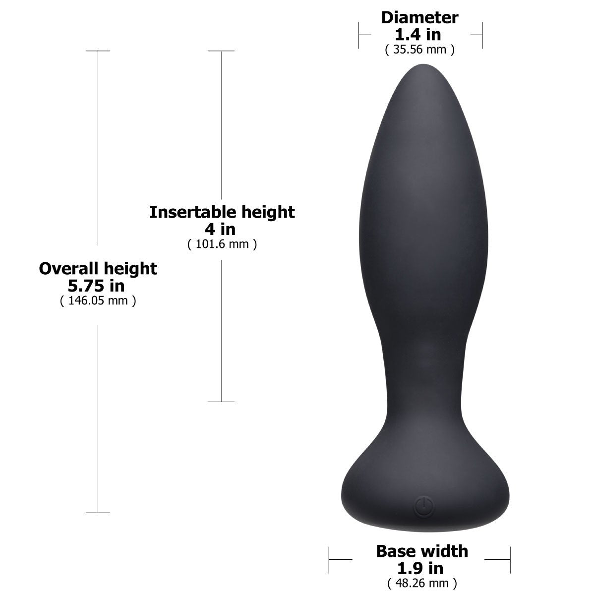Doc Johnson A Play Experienced VIBE – Silicone Vibrating Butt Plug with Remote – Black