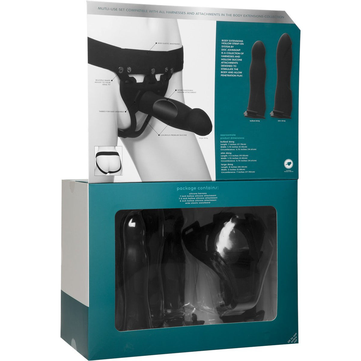 Doc Johnson Body Extensions – Be Ready 4 Piece Strap-On Set