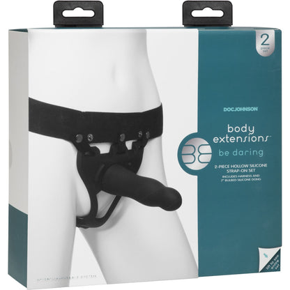 Doc Johnson Body Extensions – Be Daring 2 Piece Strap-On Set - Bulbed