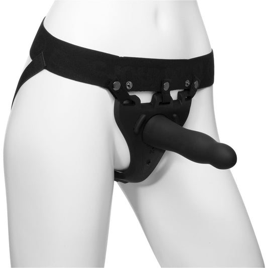 Doc Johnson Body Extensions - Be Aroused 2 Piece Strap-On Set with Vibrating Harness