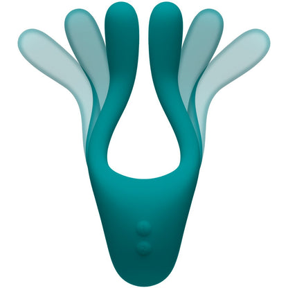 Doc Johnson Tryst V2 Bendable Multi Erogenous Zone Silicone Massager - Teal