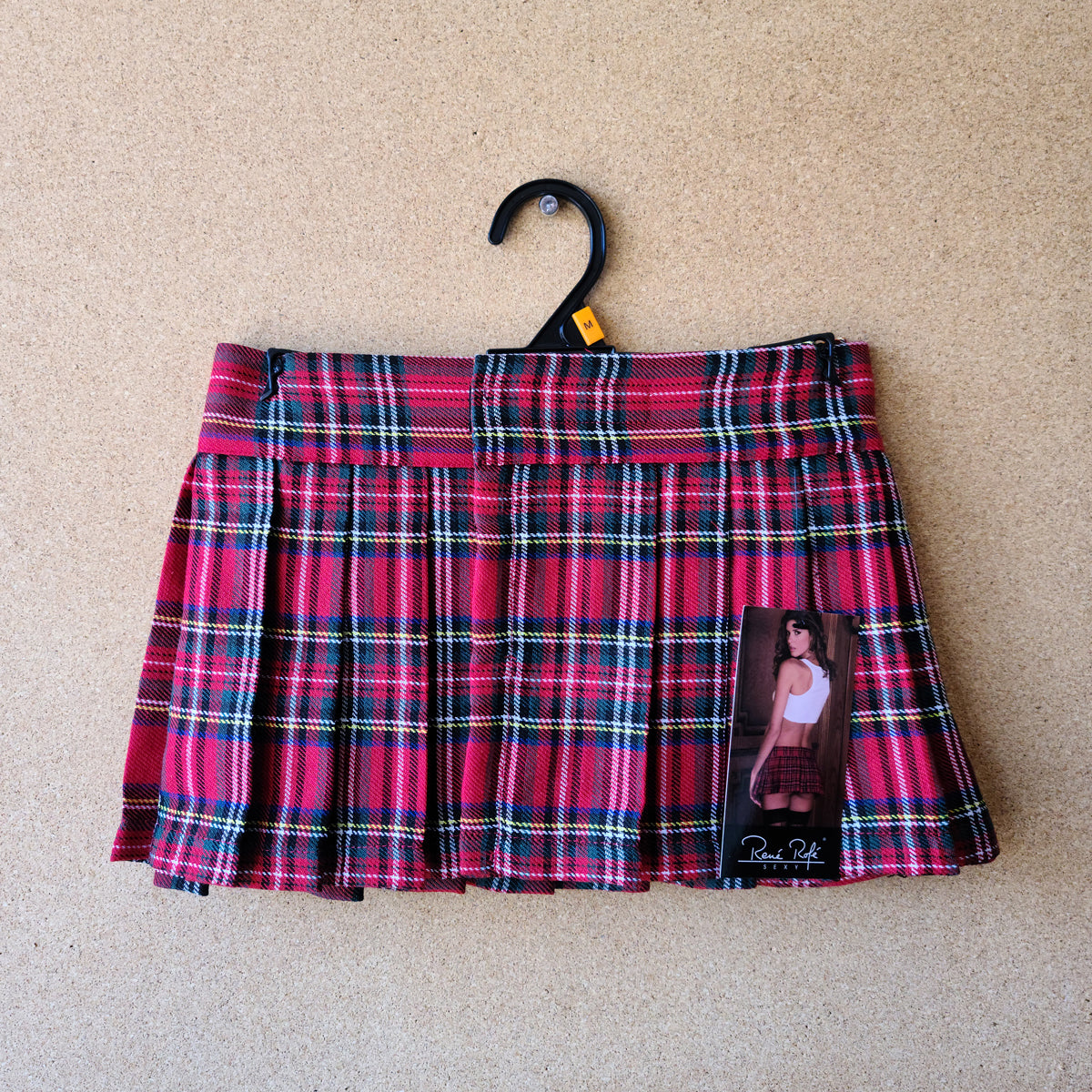 Rene Rofe Schoolgirl Mini Skirt Red – Small, Medium, Large, Extra Large