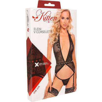 Kitten By Allure - Eleni V Corselette - One Size Fits Most - Black