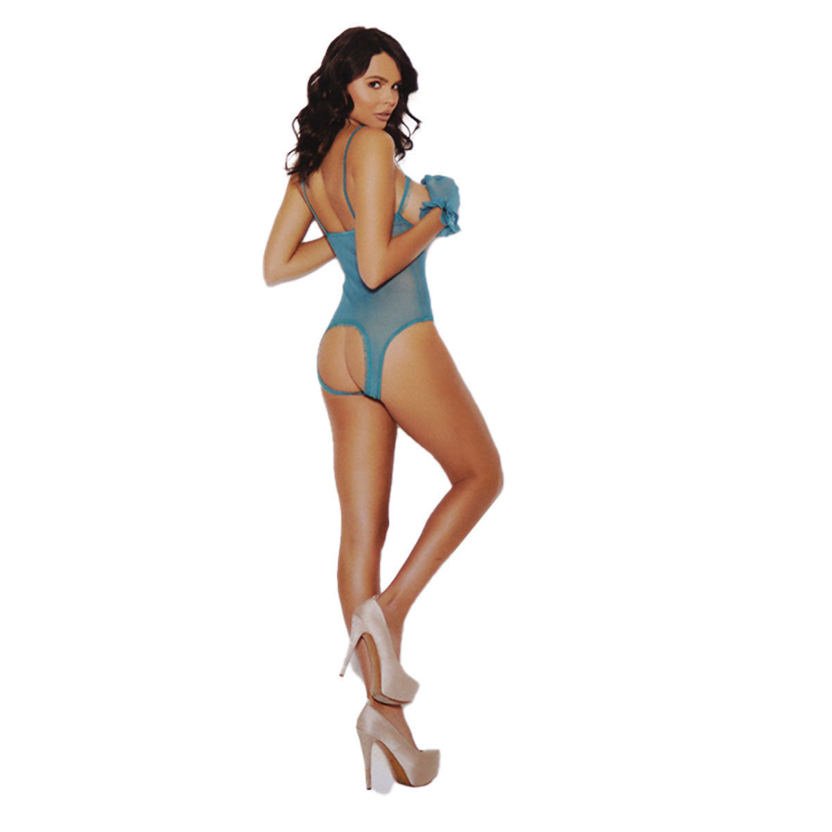 Elegant Moments - Mesh Teddy and Matching Gloves - Green