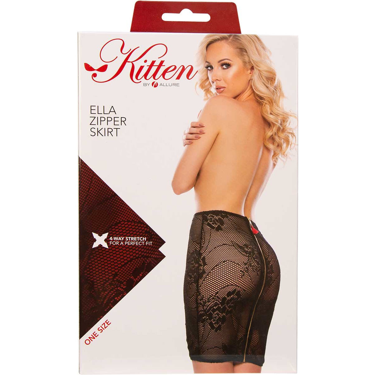 Kitten By Allure - Ella Zipper Skirt - Black - One Size Fits Most