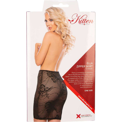 Kitten By Allure - Ella Zipper Skirt - Black - One Size Fits Most