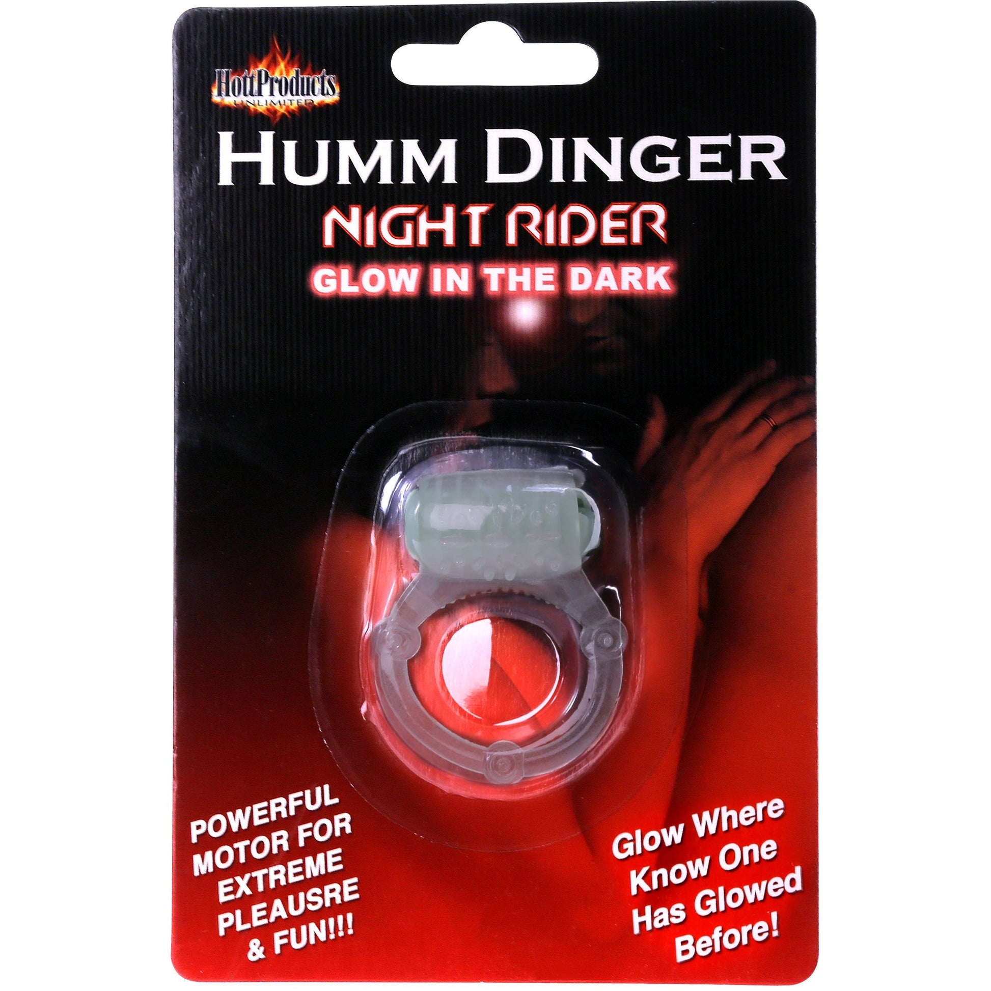 HottProducts Humm Dinger - Vibrating Cock Ring - Glow-in-the-Dark