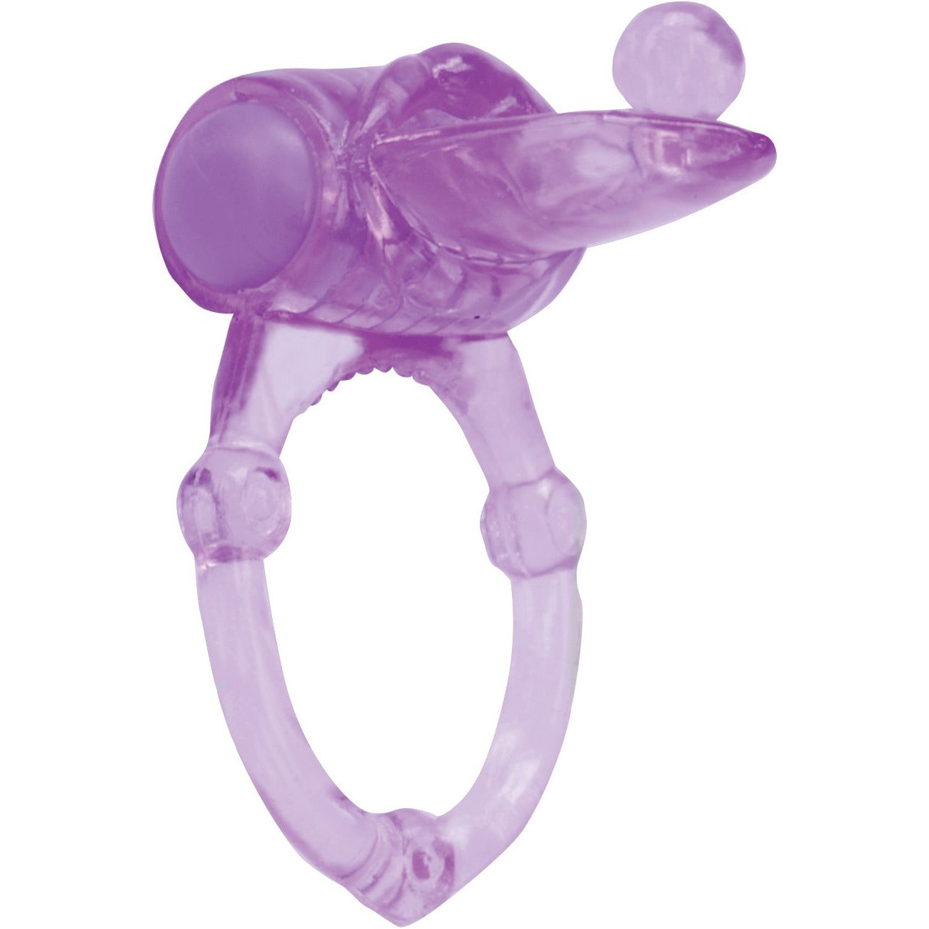 HottProducts Pierced Tongue Pleasure Ring - Vibrating Cock Ring - Purple