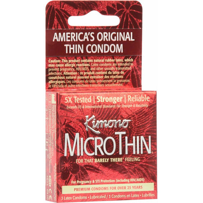 Kimono Micro Thin Condoms - 3 Pack