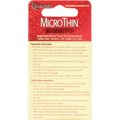 Kimono Micro Thin Condoms - 3 Pack