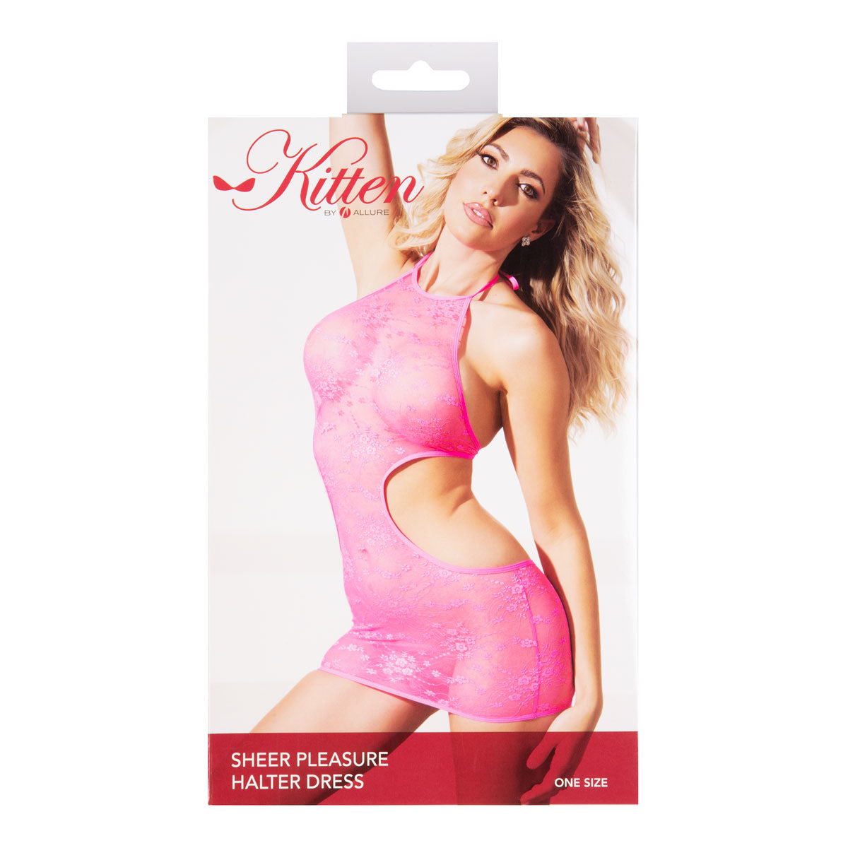 Kitten by Allure Sheer Pleasure Halter Dress - Pink