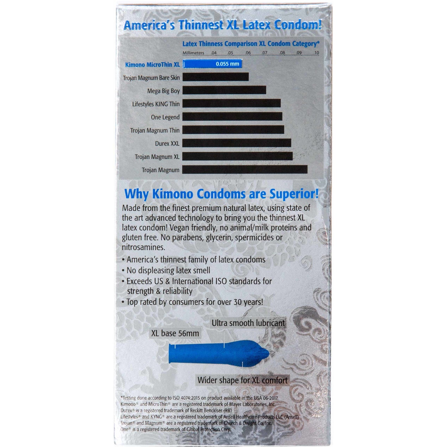 Kimono Micro Thin XL - Extra Large Condoms - 12PK