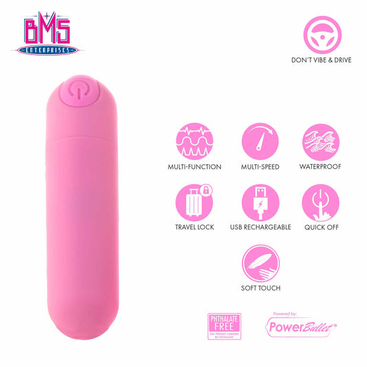 PL Pure Love® - Rechargeable Power Bullet With Silicone Case - Pink