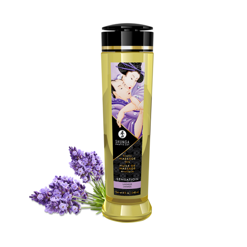 Shunga - Erotic Massage Oils Sensation / Lavender (240ml/8oz)