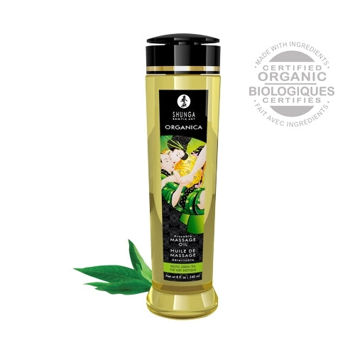 Shunga - Organica Kissable Massage Oils Green Tea (240ml/8oz)