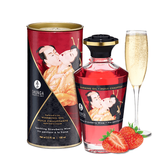 Shunga - Aphrodisiac Warming Oils - Champagne & Strawberries