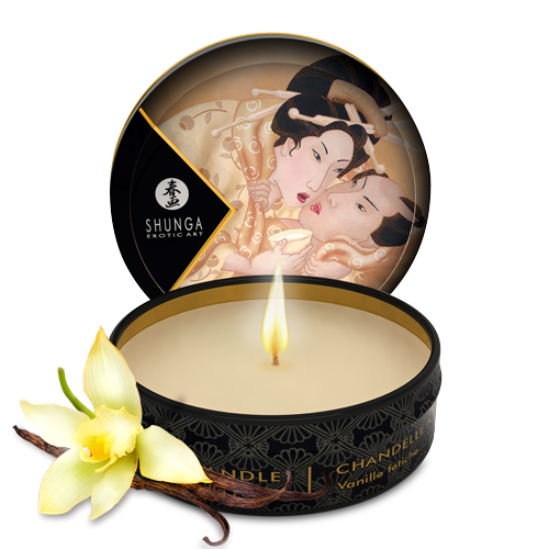 Shunga - Mini Massage Candle Vanilla Fetish 30ml/1oz. (6/case)