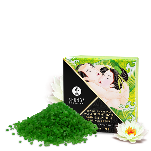 Shunga – Moonlight Bath - Sea Salt Crystals - Lotus Flower 75g