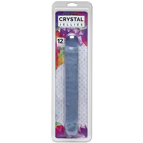 Crystal Jellies® 12" Jr. Double Dong - Clear