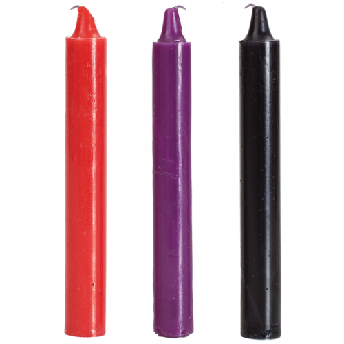 Doc Johnson Japanese Drip Candles - 3 Pack Multi-Colored