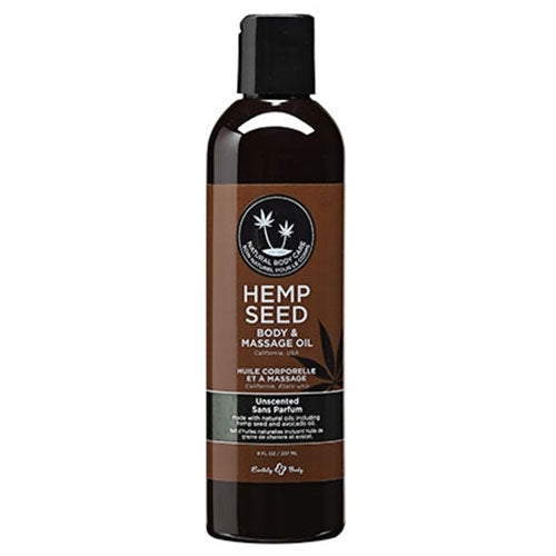 Hemp Seed Massage & Body Oil 8oz. Unscented