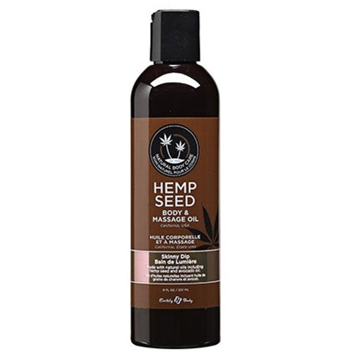 Hemp Seed Massage & Body Oil 8oz. Skinny Dip