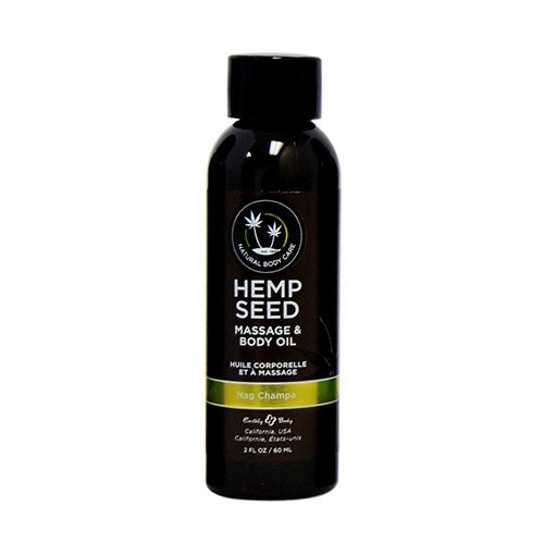 Hemp Seed Massage & Body Oil 2oz. Nag Champa