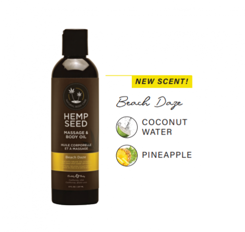 Hemp Seed Massage & Body Oil 2oz. Beach Daze