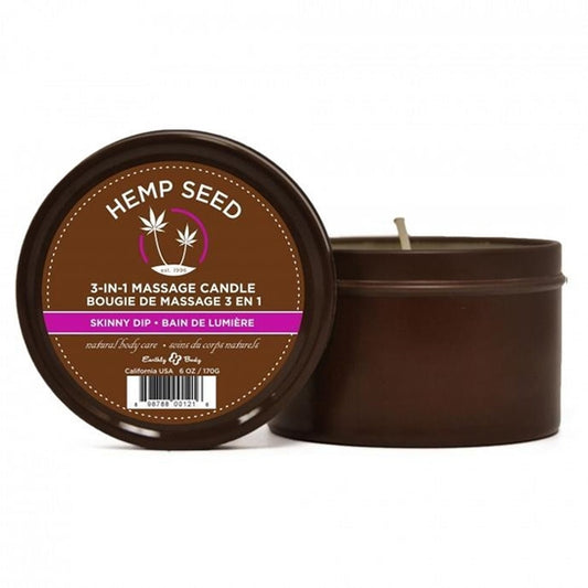 Hemp Seed 3-in-1 Massage Candle 6oz. Skinny Dip