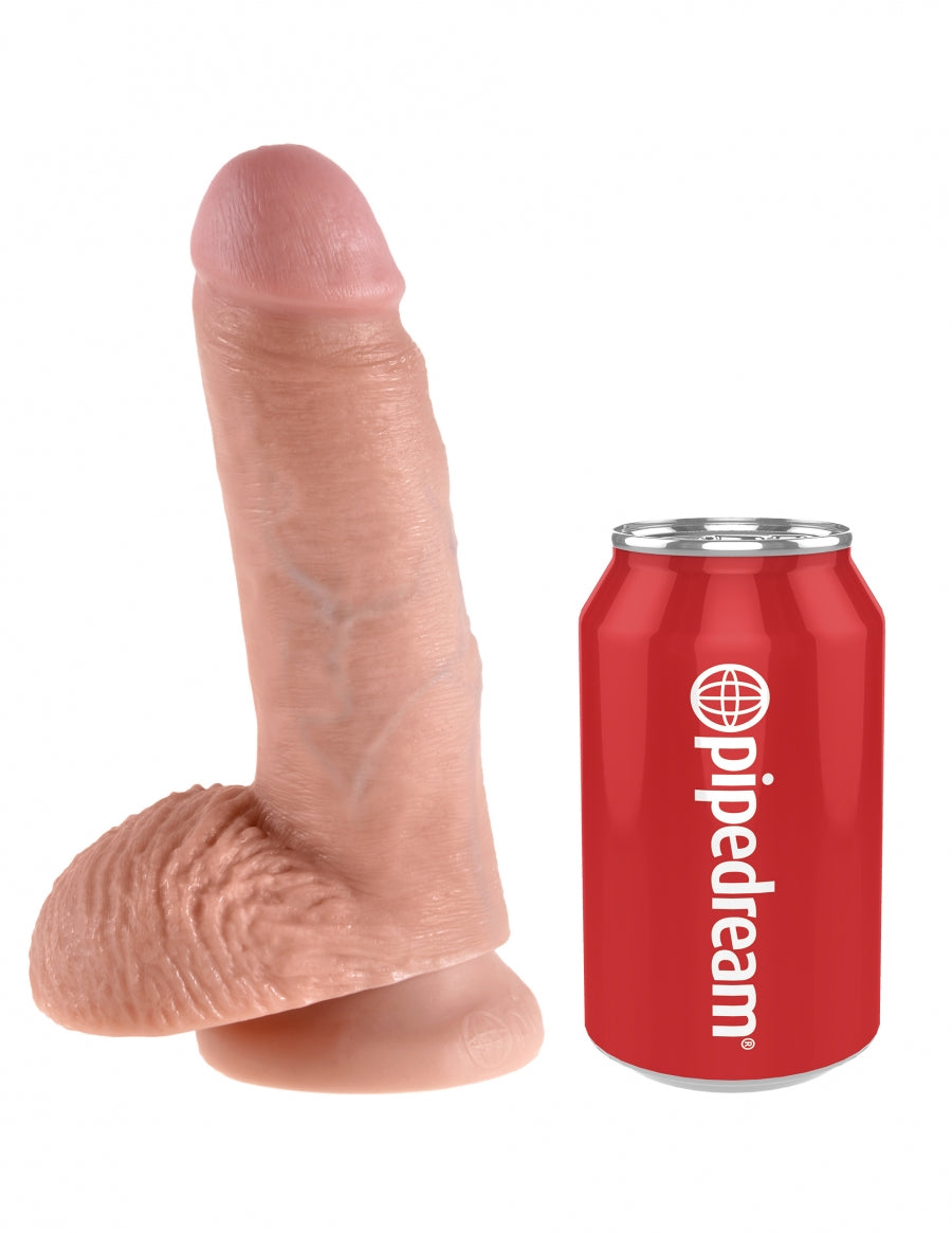 King Cock 7" Cock w Balls Light