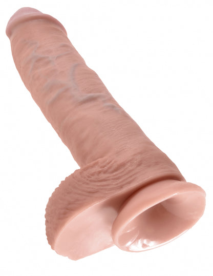 King Cock 10" Cock w Balls Light