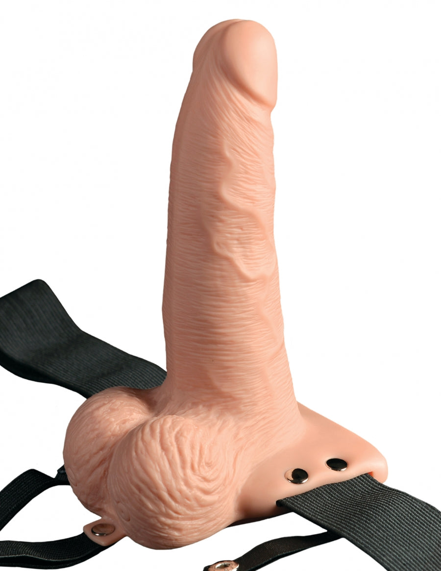 Fetish Fantasy 6" Hollow Rechargeable Strap-On with Remote, Flesh