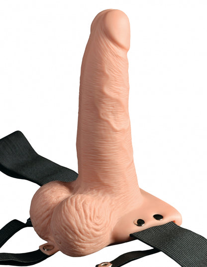Fetish Fantasy 6" Hollow Rechargeable Strap-On with Remote, Flesh