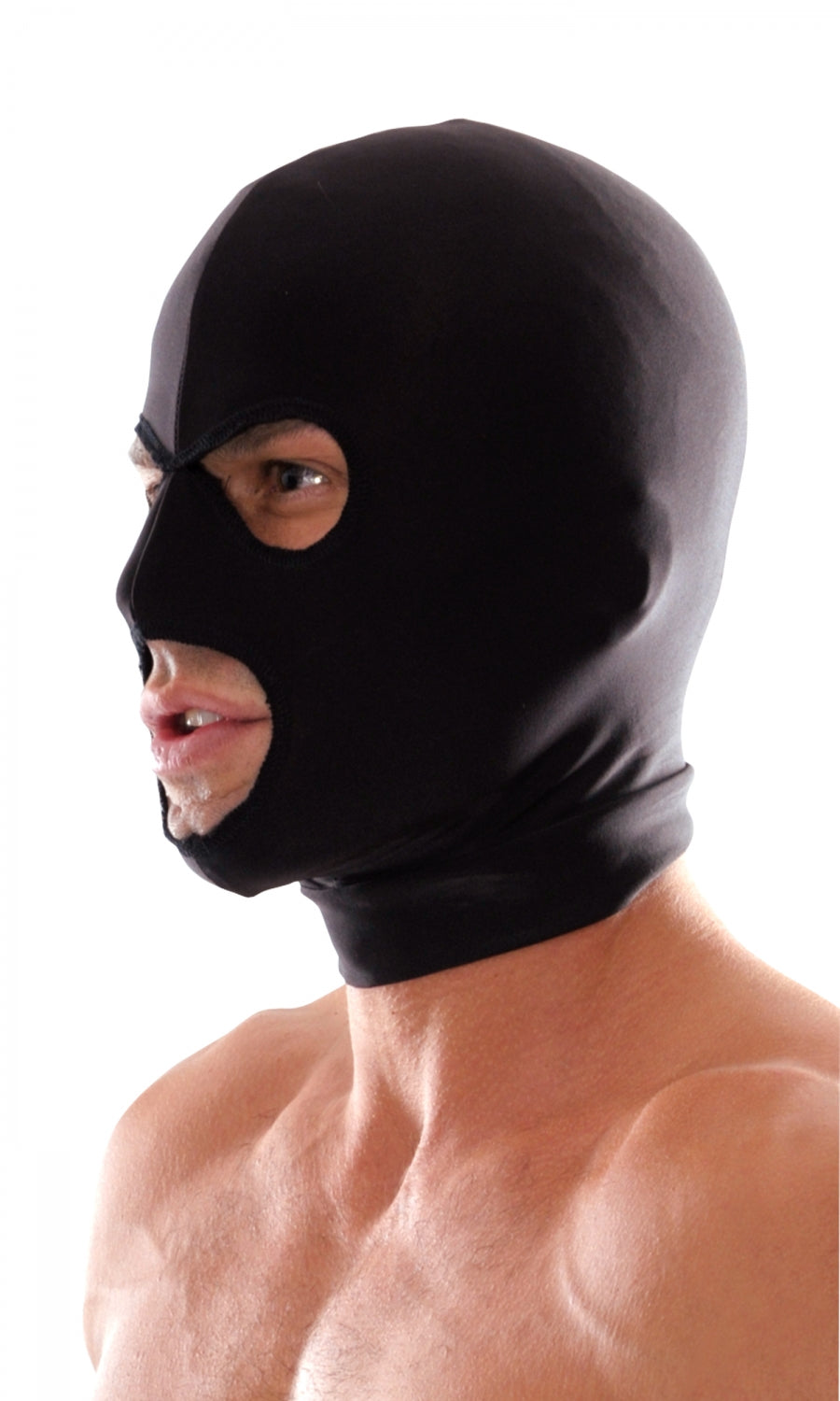 Fetish Fantasy Series Spandex 3 Hole Hood - Black