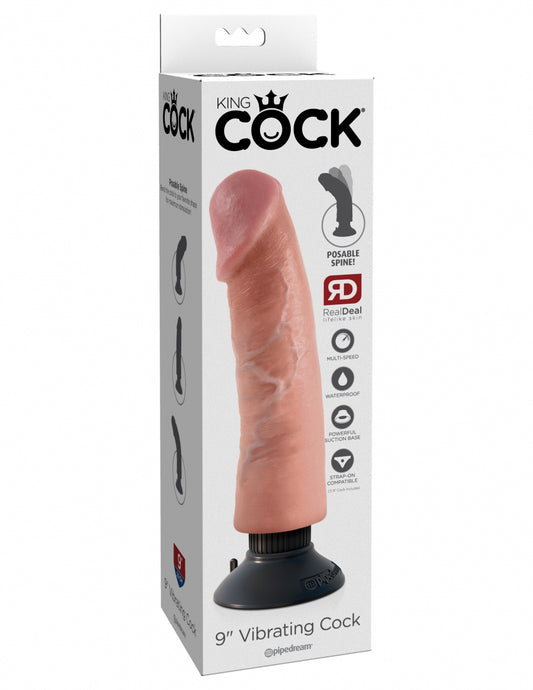 King Cock 9" Vibrating Cock Light