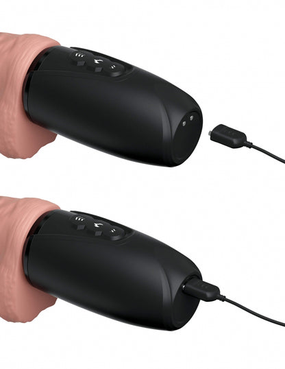 King Cock Plus 6.5" Thrusting Cock with Balls - Flesh