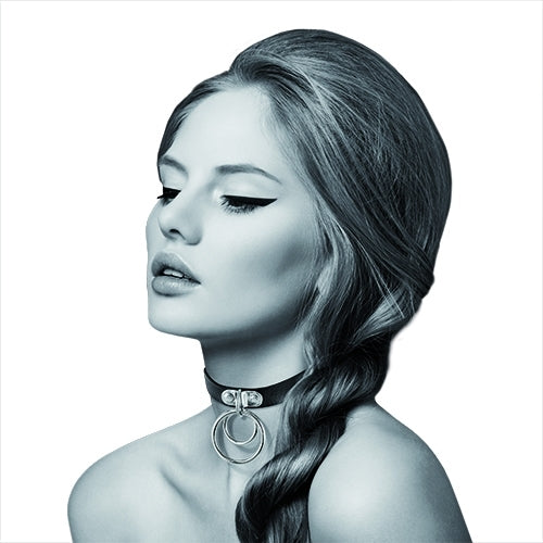 BPT Double Silver Ring Choker Black
